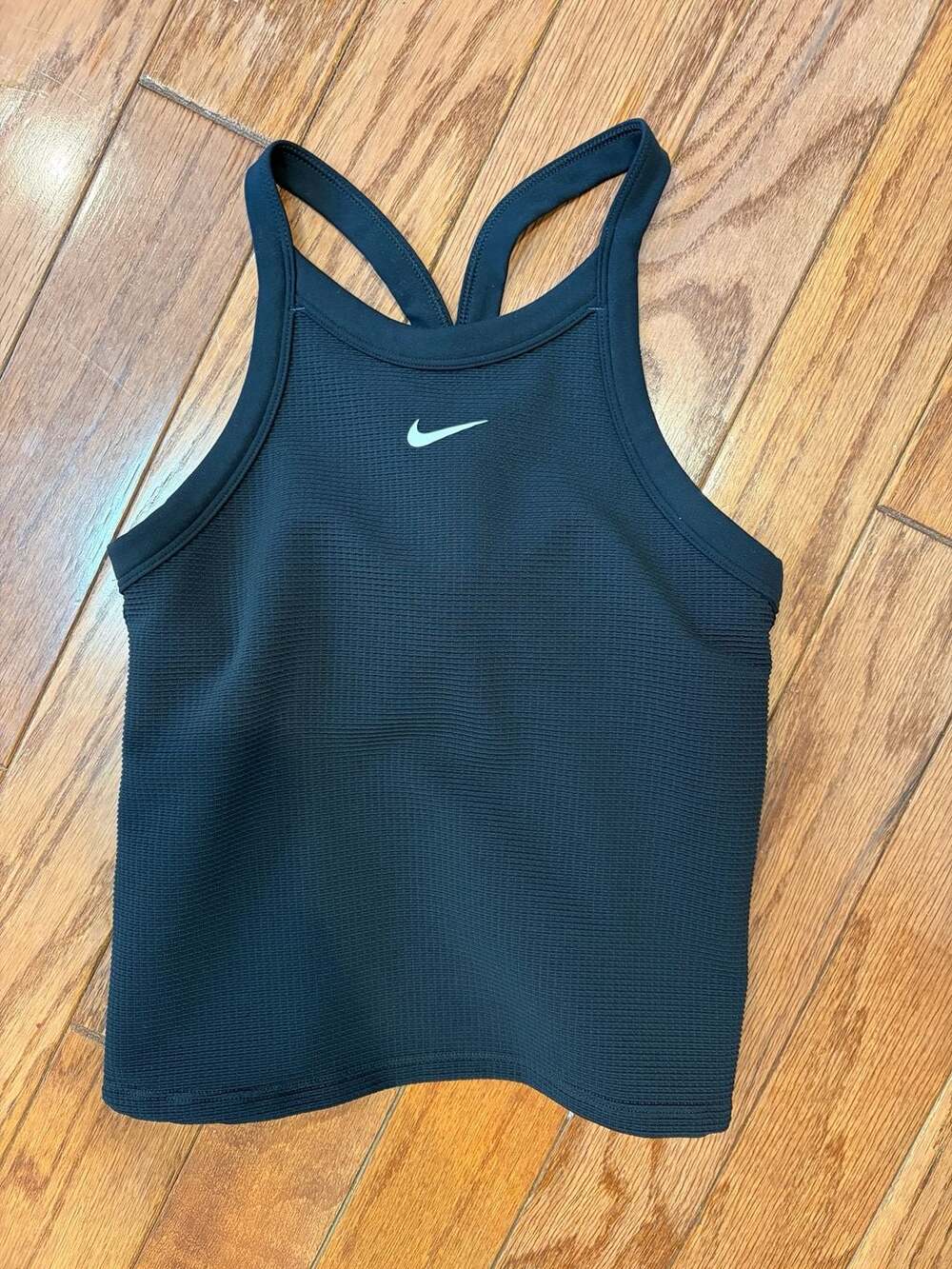 Nike Girls' Dri-FIT High-Neck Ribbed Cropped Tank Top